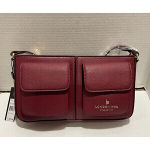 London Fog Evelyn Multi Crossbody Ruby Nwt Sealed In Bag